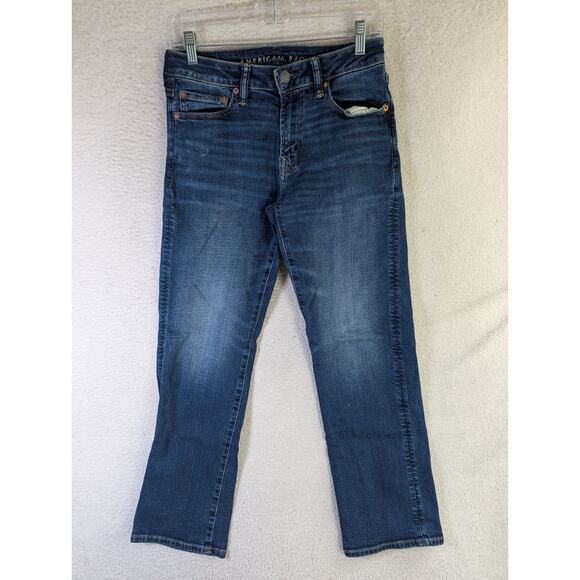 American Eagle Jeans Mens 28x30 Blue Original Bootcut Airflex + Dark Wash - Picture 1 of 16